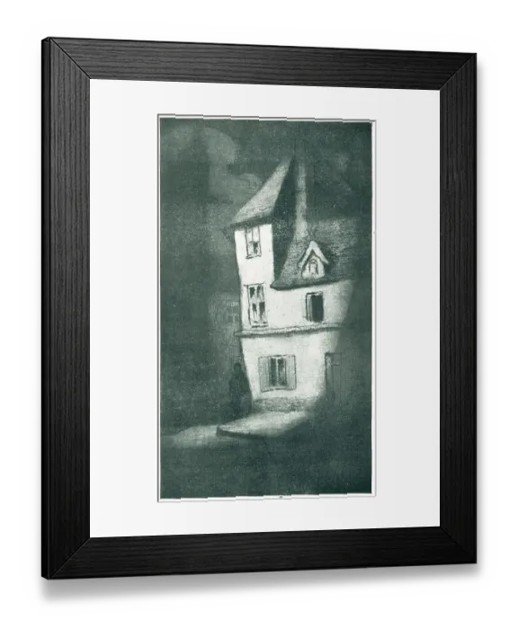 Framed Print : The House By The Church Candebec Framed Print : The House By The Church Candebec
