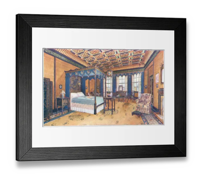Framed Print : Rowley Hall Chinese Bedroom Framed Print : Rowley Hall Chinese Bedroom