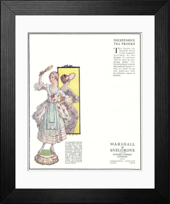 Framed Print : Marshall and Snelgrove Advertisement Framed Print : Marshall and Snelgrove Advertisement