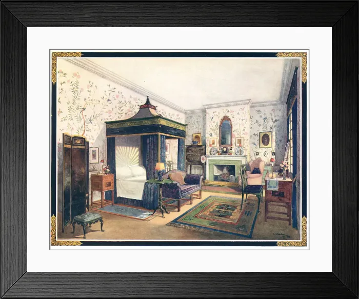 Framed Print : Waring and Gillow Chinese Bedroom Framed Print : Waring and Gillow Chinese Bedroom