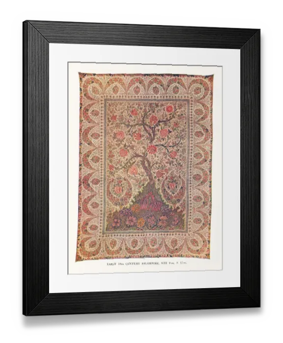 Framed Print : Palampore. An illustration of an early 18th century palampore Framed Print : Palampore. An illustration of an early 18th century palampore