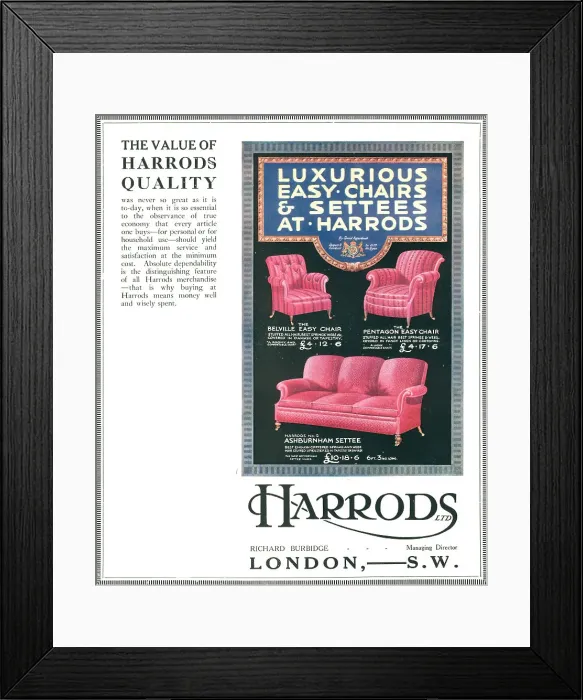 Framed Print : Harrods Advertisement Framed Print : Harrods Advertisement