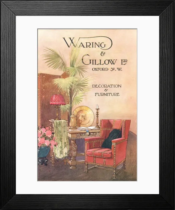 Framed Print : Waring and Gillow Advertisement Framed Print : Waring and Gillow Advertisement