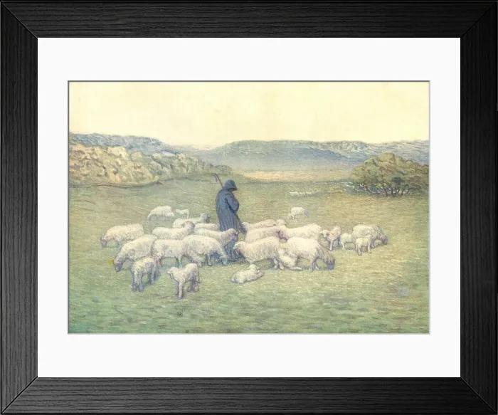 Framed Print : The Shepherd And His Flock Framed Print : The Shepherd And His Flock