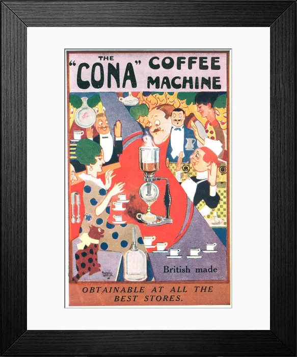 Framed Print : The Cona Coffee Machine Advertisement Framed Print : The Cona Coffee Machine Advertisement
