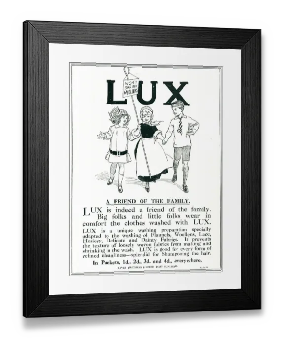 Framed Print : Lux Advertisement Framed Print : Lux Advertisement
