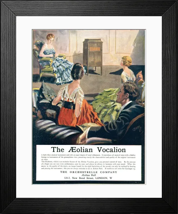 Framed Print : Aeolian Vocalion Advertisement Framed Print : Aeolian Vocalion Advertisement
