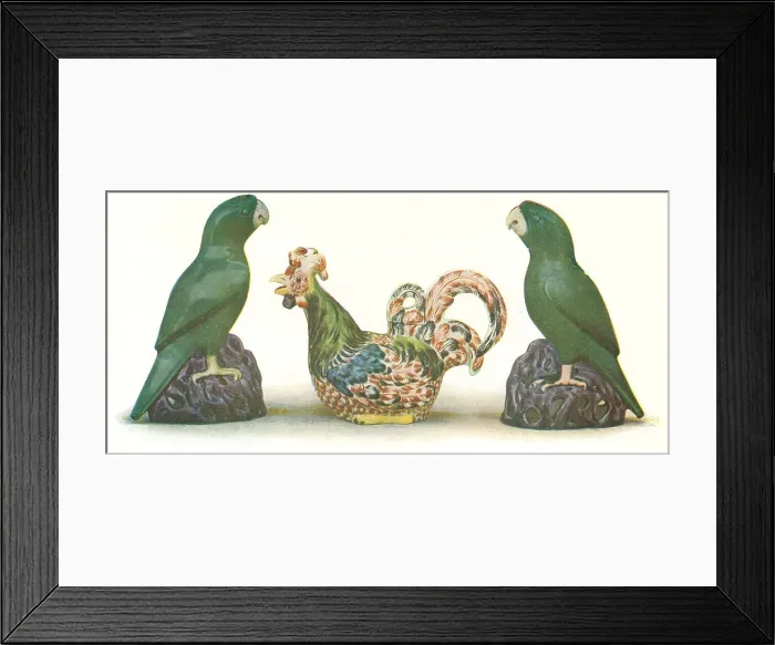 Framed Print : Oriental Parrot Figurines Framed Print : Oriental Parrot Figurines
