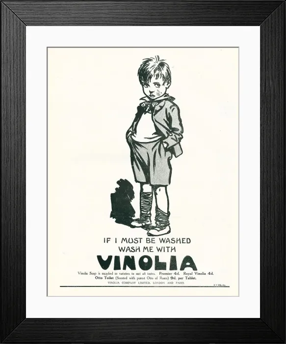 Framed Print : Vinolia Soap Advertisement Framed Print : Vinolia Soap Advertisement