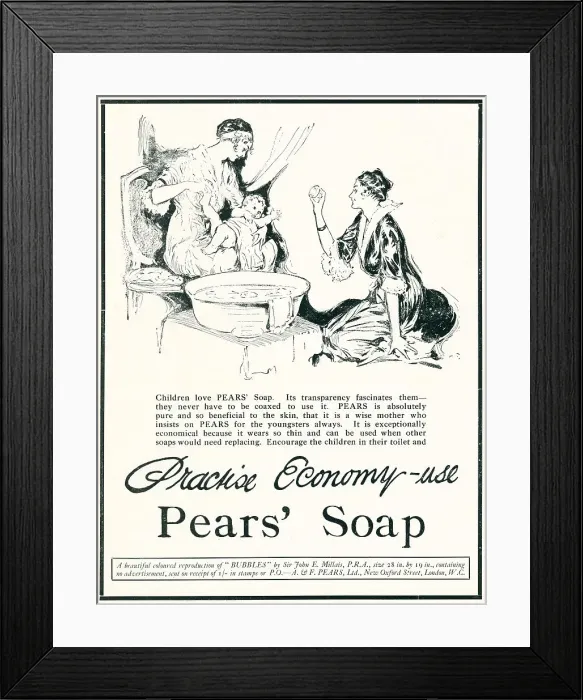 Framed Print : Pears Soap Advertisement Framed Print : Pears Soap Advertisement