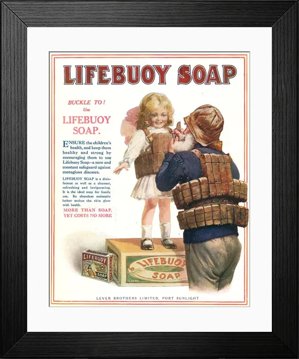 Framed Print : Lifebuoy Soap Advertisement Framed Print : Lifebuoy Soap Advertisement