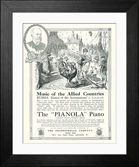 Framed Print : The Pianola Advertisement Framed Print : The Pianola Advertisement