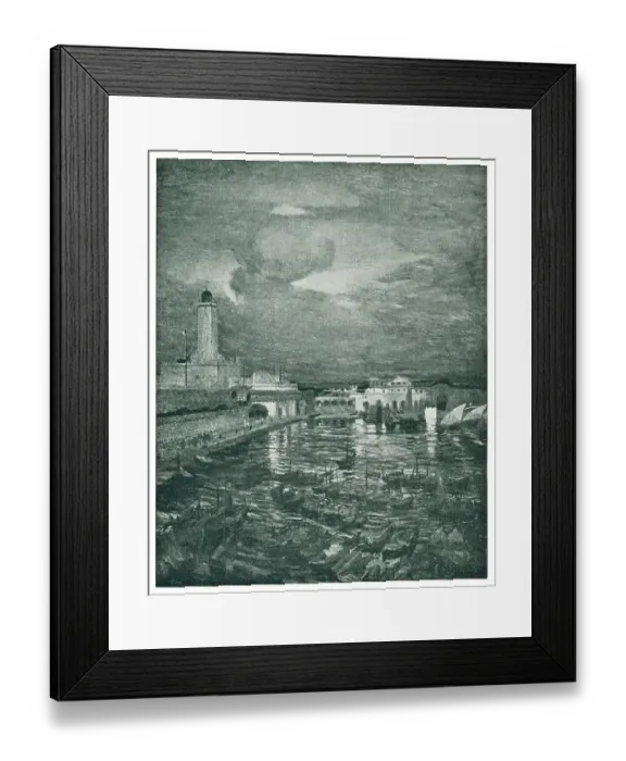 Framed Print : The Port Of Algiers At Twilight Framed Print : The Port Of Algiers At Twilight