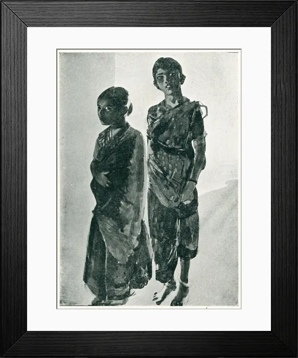 Framed Print : Two Brahmin Girls Framed Print : Two Brahmin Girls