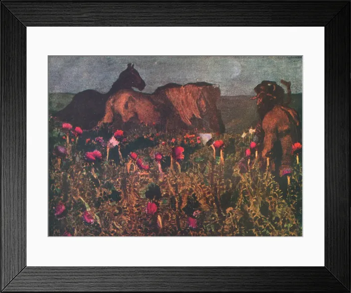 Framed Print : Pan And The Horses Framed Print : Pan And The Horses