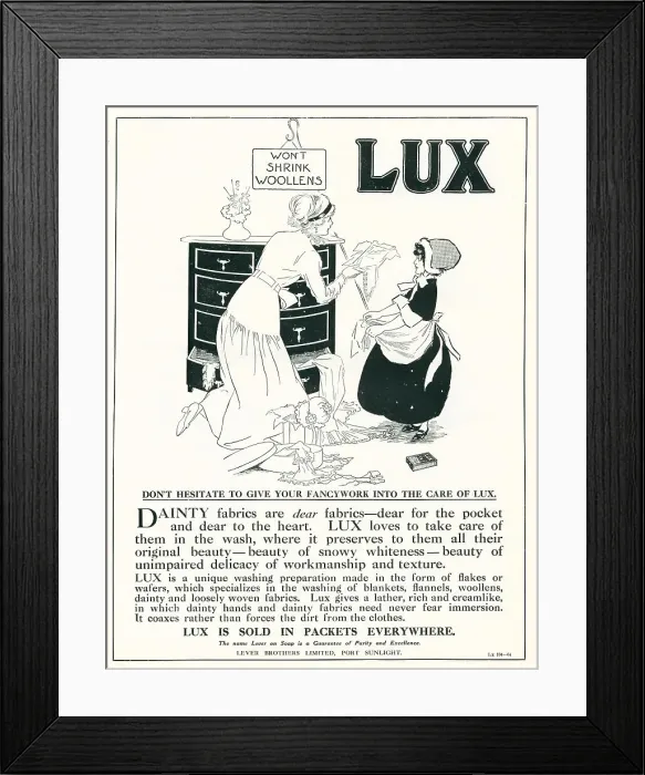 Framed Print : Lux Advertisement Framed Print : Lux Advertisement
