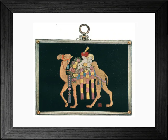 Framed Print : Children With Camel Framed Print : Children With Camel