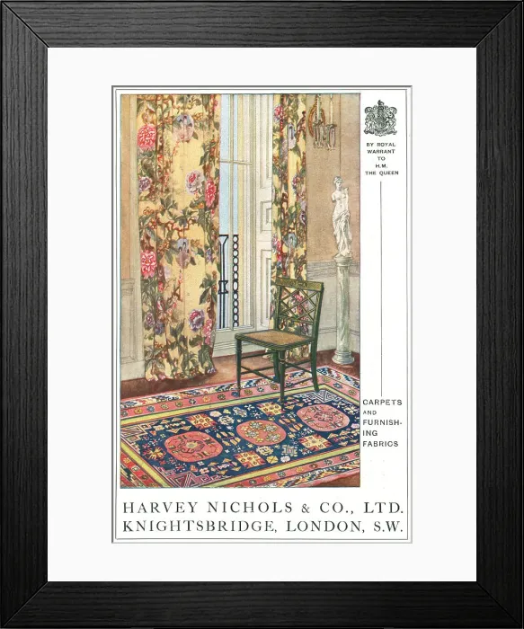 Framed Print : Harvey Nichols and Co Advertisement Framed Print : Harvey Nichols and Co Advertisement