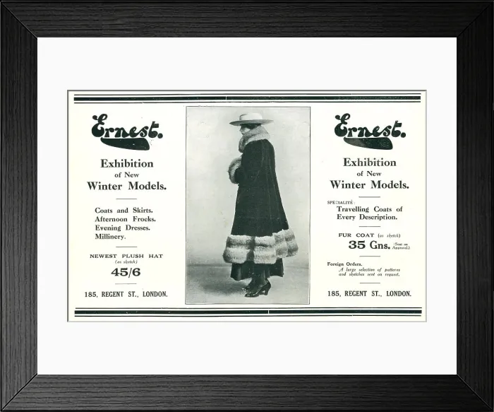 Framed Print : Ernest Advertisement Framed Print : Ernest Advertisement