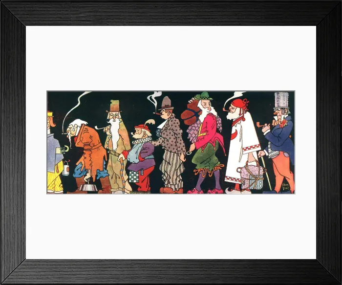 Framed Print : Line of Characters Framed Print : Line of Characters
