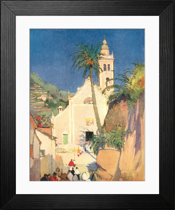 Framed Print : Porto Fino Church Framed Print : Porto Fino Church