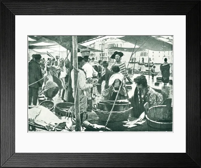 Framed Print : The Fish Market, Venice Framed Print : The Fish Market, Venice