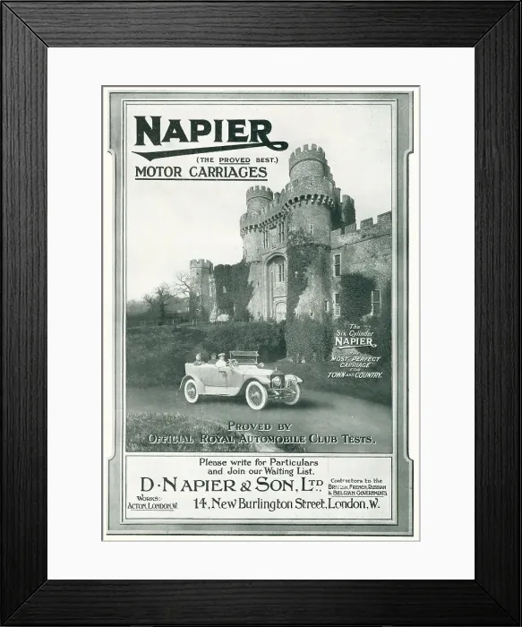 Framed Print : Napier Advertisement Framed Print : Napier Advertisement