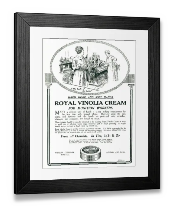 Framed Print : Vinolia Advertisement Framed Print : Vinolia Advertisement