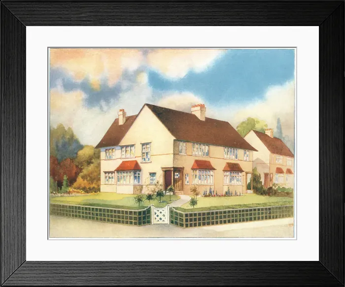 Framed Print : Metro-Land Houses Framed Print : Metro-Land Houses