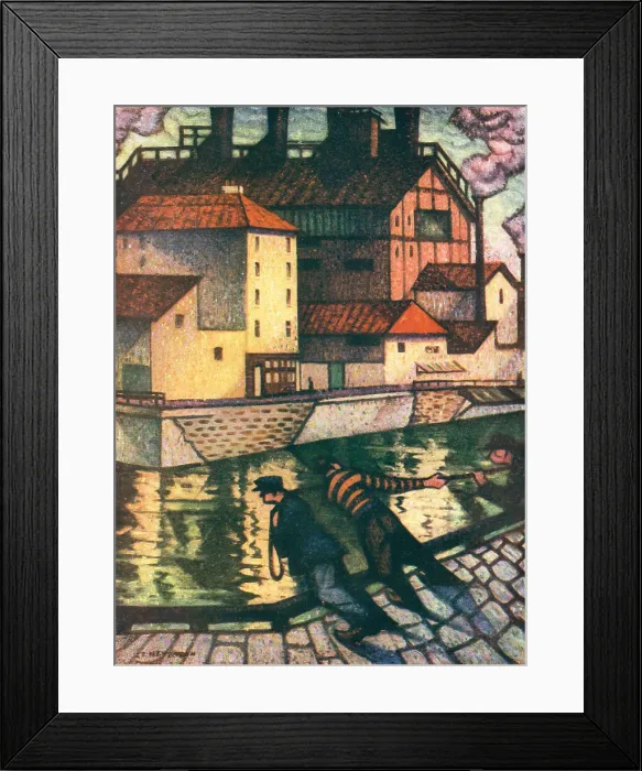 Framed Print : A Canal At Ghent Framed Print : A Canal At Ghent