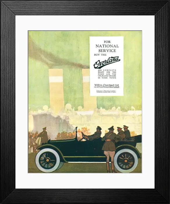 Framed Print : Willys Overland Advertisement Framed Print : Willys Overland Advertisement