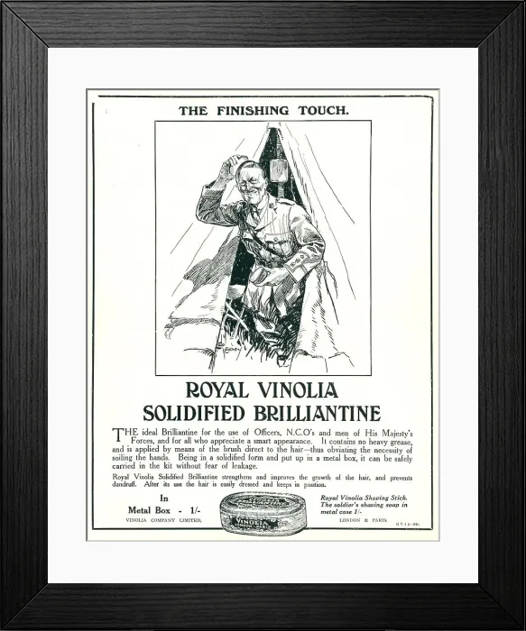 Framed Print : Vinolia Advertisement Framed Print : Vinolia Advertisement