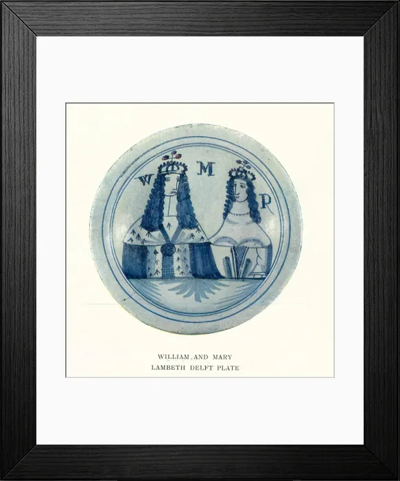 Framed Print : Lambeth Delft Plate Framed Print : Lambeth Delft Plate