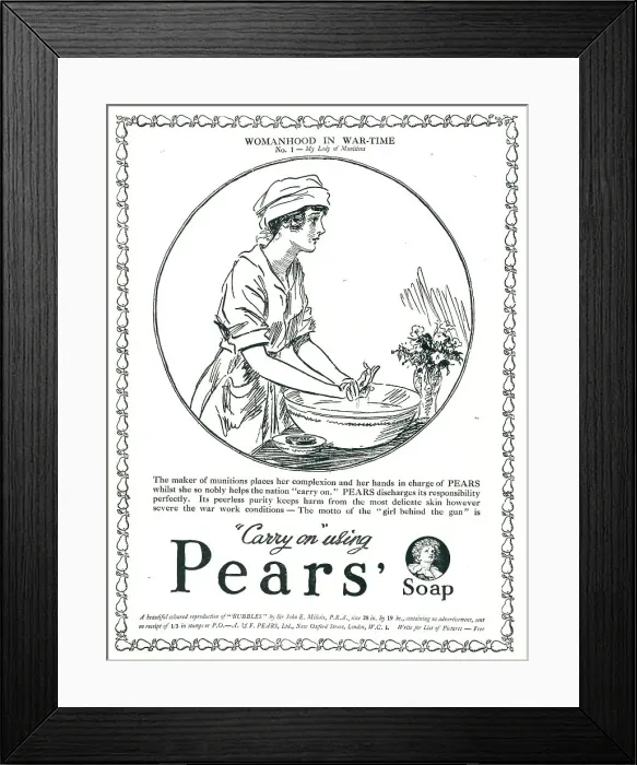 Framed Print : Pears Soap Advertisement Framed Print : Pears Soap Advertisement