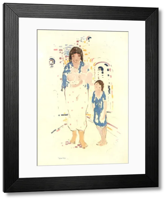 Framed Print : Woman With Children Framed Print : Woman With Children