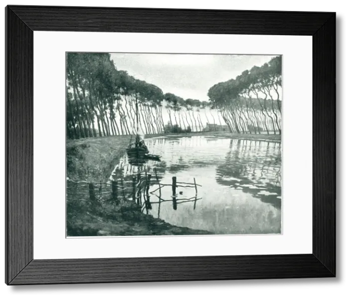 Framed Print : A Canal In Flanders Framed Print : A Canal In Flanders