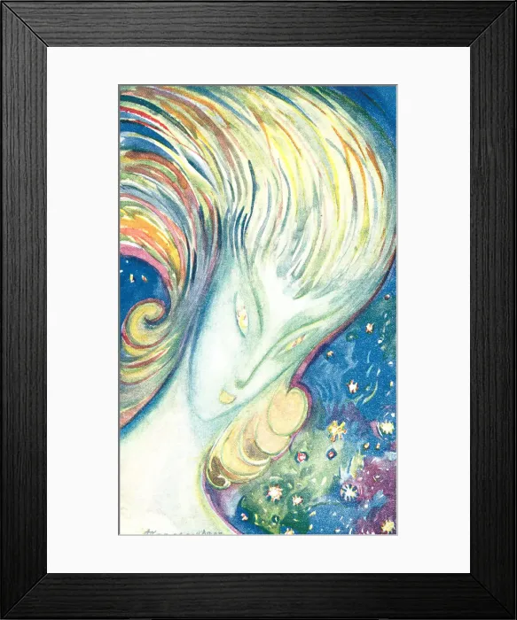Framed Print : The Comet. A painting which depicts some kind of celestial spirit Framed Print : The Comet. A painting which depicts some kind of celestial spirit