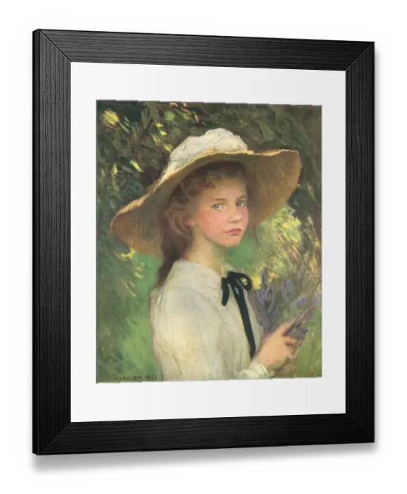 Framed Print : Kitty. A portrait painting of a young girl named Kitty Framed Print : Kitty. A portrait painting of a young girl named Kitty