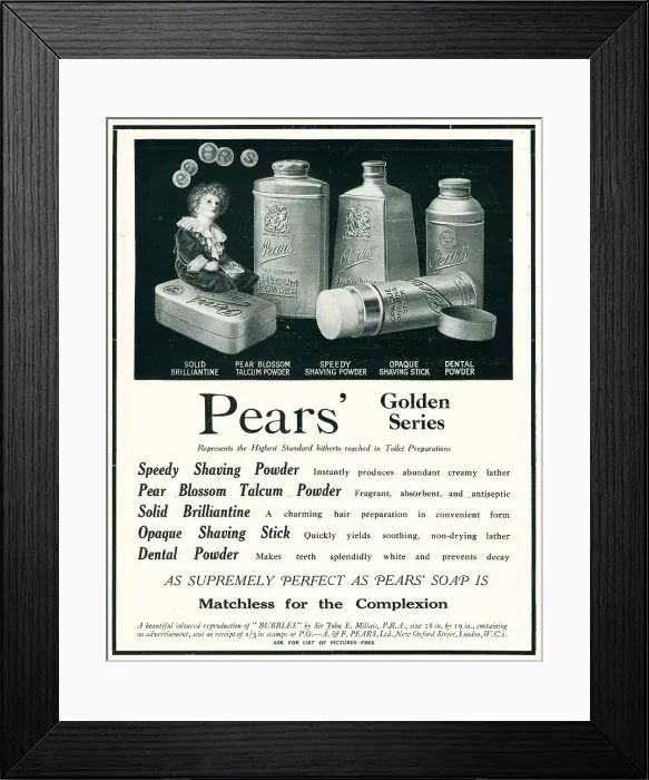 Framed Print : Pears Advertisement Framed Print : Pears Advertisement