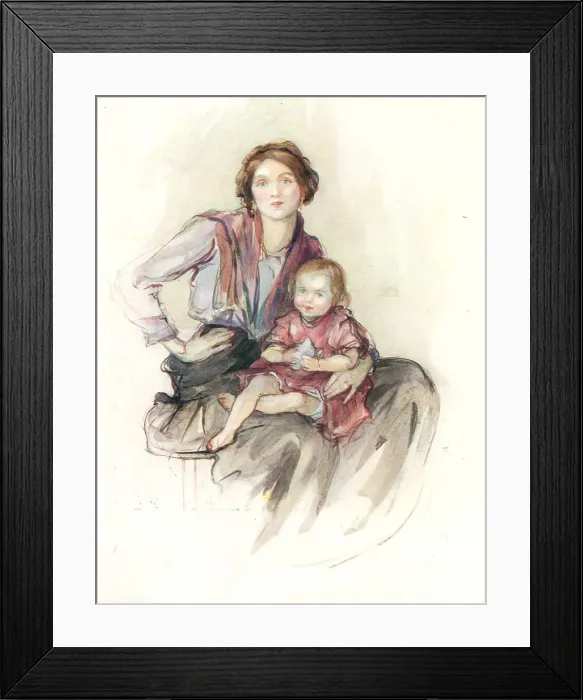 Framed Print : Fed Up. A portrait painting of a young woman who looks rather fed up