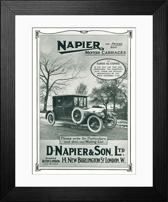 Framed Print : Napier Advertisement