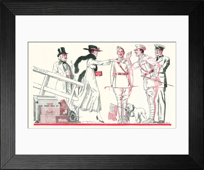 Framed Print : De Reszke Advertisement Miss America Arrives