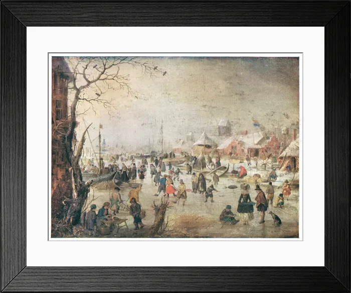 Framed Print : A Scene On The Ice Framed Print : A Scene On The Ice