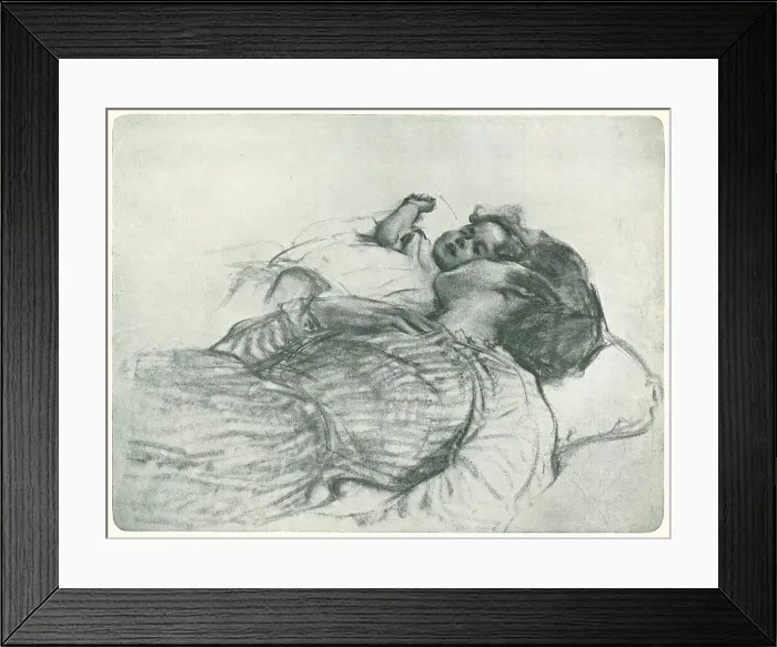 Framed Print : Francesca. A group portrait chalk drawing of a mother Framed Print : Francesca. A group portrait chalk drawing of a mother