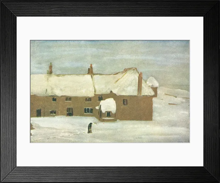 Framed Print : Snow Covered Houses Framed Print : Snow Covered Houses