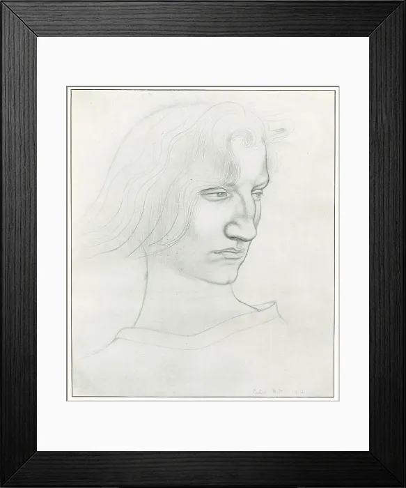 Framed Print : Annarella. A portrait pencil drawing titled Annarella, at the Prix de Rome, 1913 Framed Print : Annarella. A portrait pencil drawing titled Annarella, at the Prix de Rome, 1913