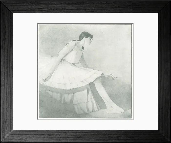 Framed Print : The Rose. A side profile portrait watercolour painting of a young ballet dancer Framed Print : The Rose. A side profile portrait watercolour painting of a young ballet dancer