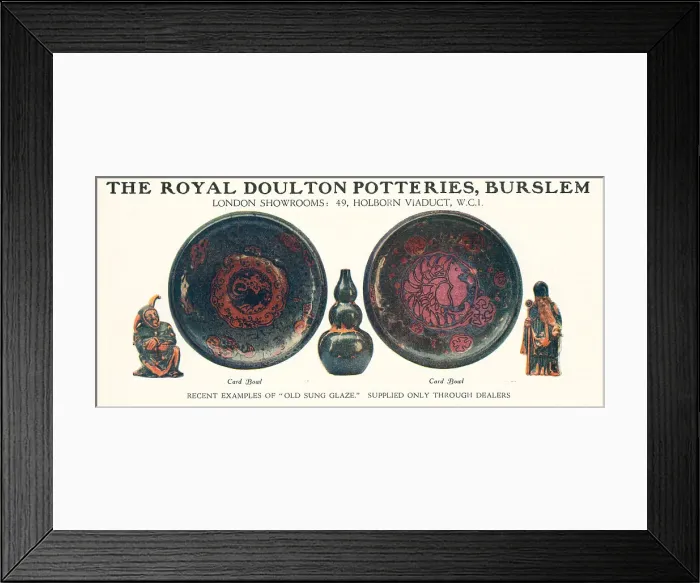 Framed Print : Royal Doulton Potteries Advertisement Framed Print : Royal Doulton Potteries Advertisement