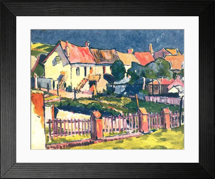 Framed Print : Houses and Gardens Framed Print : Houses and Gardens