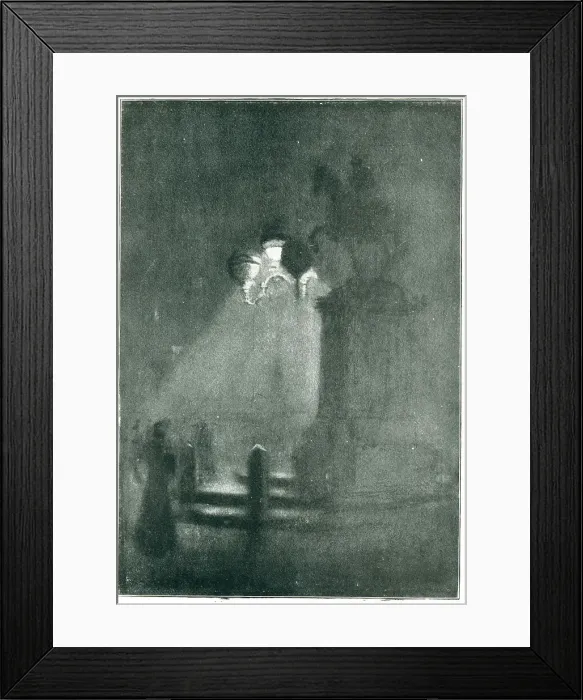Framed Print : Whitehall. An atmospheric painting of a street lamp Framed Print : Whitehall. An atmospheric painting of a street lamp